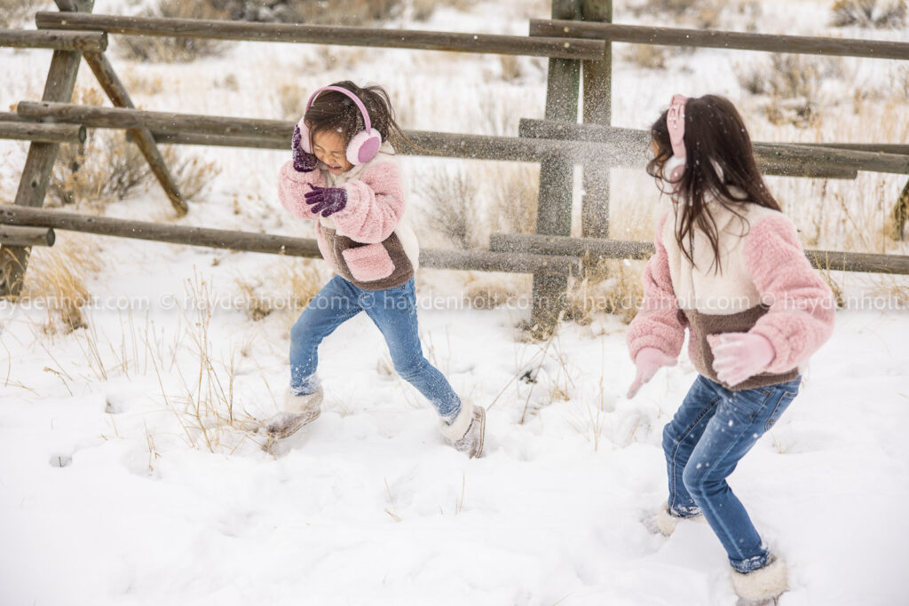 Snowball Fight in Butte, Montana