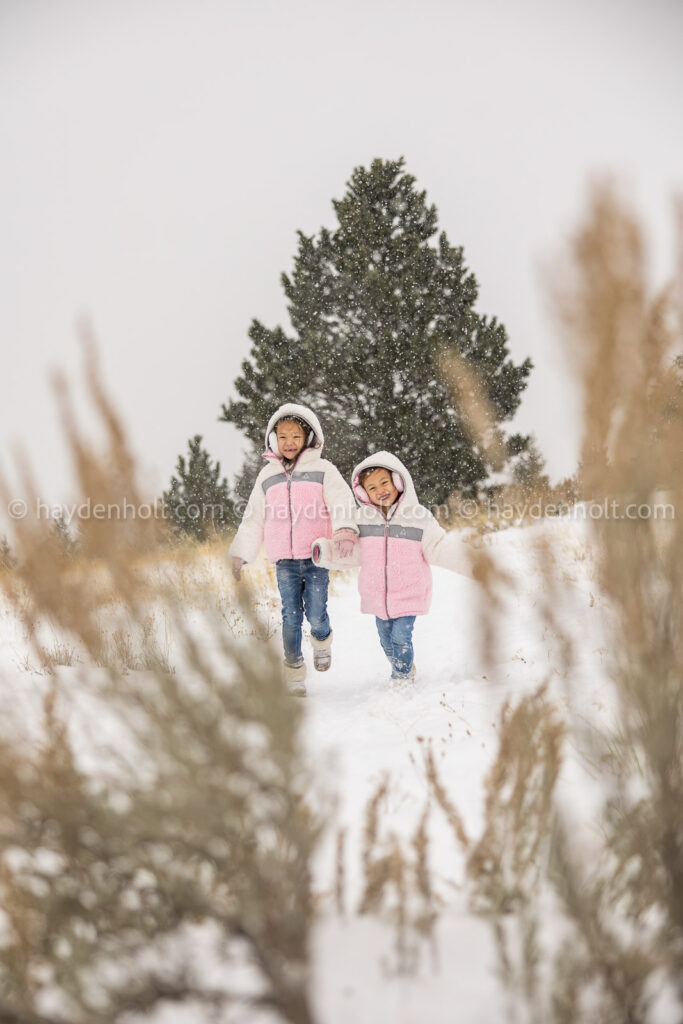 Hiking in the snow