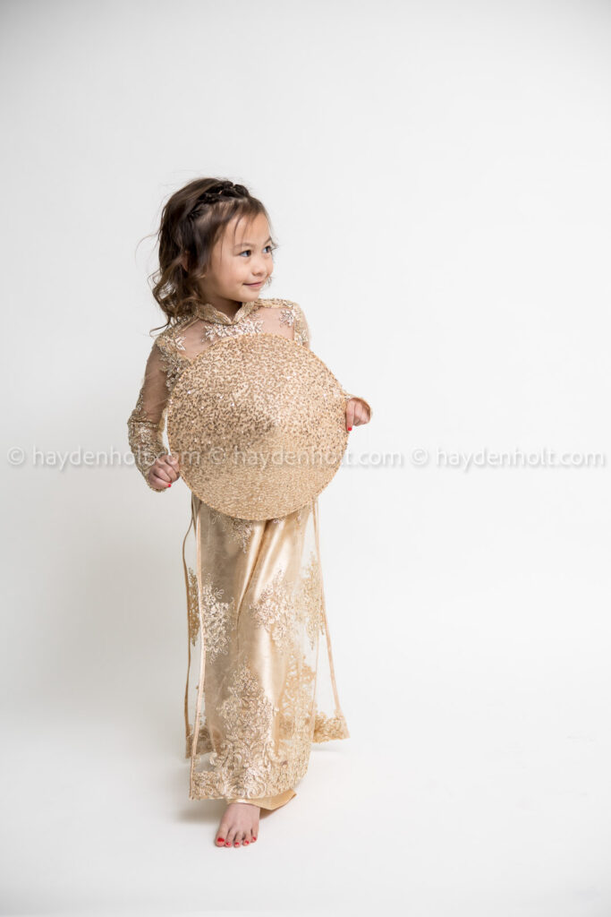 Vietnamese Ao Dai Gold